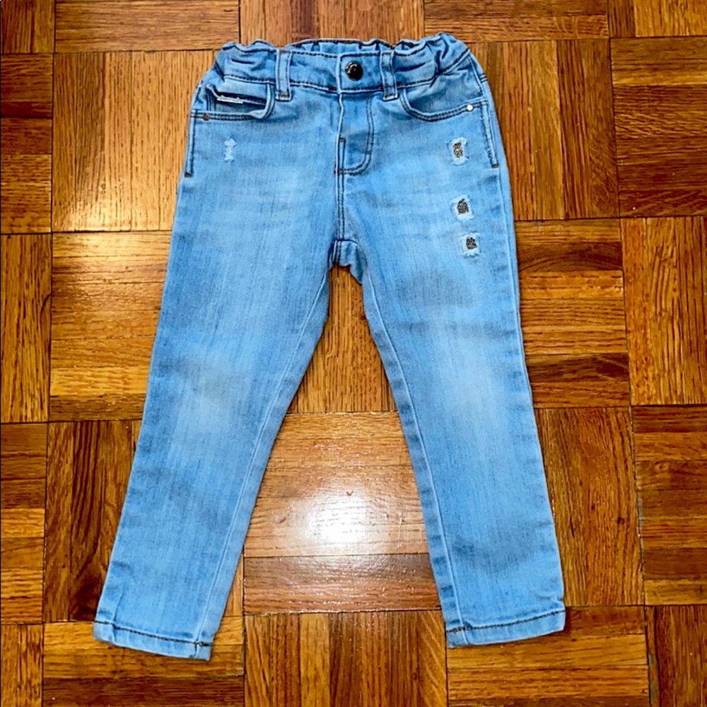 Mayoral Distressed denim with bead work